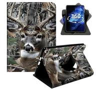 DIGTIALL 360° Rotating Case for iPad mini 1/2/3 7.9", Smart PU Leather Stand Protective Cover with Auto Wake Sleep,Hunting Camouflage Forest Deer