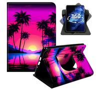 DIGTIALL 360° Rotating Case for iPad mini 1/2/3 7.9", Smart PU Leather Stand Protective Cover with Auto Wake Sleep,Sunset Palm Trees