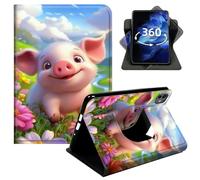 DIGTIALL 360° Rotating Case for iPad mini 1/2/3 7.9", Smart PU Leather Stand Protective Cover with Auto Wake Sleep,Cute Little Pig