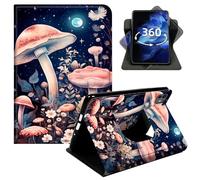 DIGTIALL 360° Rotating Case for iPad Pro 11" 2018, Smart PU Leather Stand Protective Cover with Auto Wake Sleep,Moon Mushroom