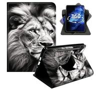 DIGTIALL 360° Rotating Case for Samsung Galaxy Tab A9 Plus 2023/2024/2026/A11 Plus 11", Smart PU Leather Stand Protective Cover with Auto Wake Sleep,Lion