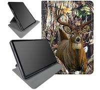 DIGTIALL 360° Rotating Stand Case for Samsung Galaxy Tab A 10.1 2019 Model SM-T510 / T515 / T517 - Smart Protective Cover with Auto Wake/Sleep,Full-Body Kickstand Case,Camouflage Deer