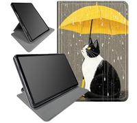 DIGTIALL 360° Rotating Stand Case for Samsung Galaxy Tab A9 Plus 10.9" Case 2023-2026/A11 Plus- Smart Protective Cover with Auto Wake/Sleep,Full-Body Kickstand Case,Cat Holding an Umbrella