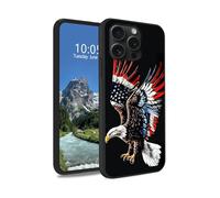 DIGTIALL Bald Eagle with American Flag Case for iPhone 16 Pro Max 6.9", Slim Soft TPU Silicone Protective Cover, Anti-Slip Grip & Shockproof Design for iPhone 16 Pro Max 6.9"