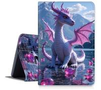 DIGTIALL Case for 6" All New Kindle 10th Generation 2019 Release, PU Leather Smart Cover with Multi-Angle Stand & Auto Wake/Sleep,Pink Crystal Little Dragon