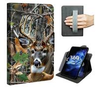 DIGTIALL Case for 6" All-New Kindle 11th Generation 2022/2024 Release, 360° Rotating Multi-Angle Stand Cover with Hand Strap,Auto Sleep/Wake,Hunting Camouflage Deer