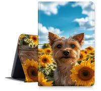 DIGTIALL Case for Amazon Fire Max 11 Tablet (13th Generation, 2023 Release),Slim PU Leather Smart Cover with Multi-Angle Viewing Stand,Auto Sleep/Wake Protective Shell,Little Dog in The Sunflower