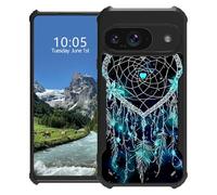 DIGTIALL Case for Google Pixel 10 6.3" Slim Hybrid Acrylic Back+Soft TPU Bumper Shockproof Protective Cover for Pixel 10,Heart Shaped Dream Catcher