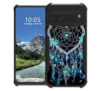 DIGTIALL Case for Google Pixel 10 Pro XL 6.8" Slim Hybrid Acrylic Back+Soft TPU Bumper Shockproof Protective Cover for Pixel 10 Pro XL,Heart Shaped Dream Catcher