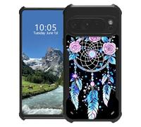 DIGTIALL Case for Google Pixel 10 Pro XL 6.8" Slim Hybrid Acrylic Back+Soft TPU Bumper Shockproof Protective Cover for Pixel 10 Pro XL,Dreamcatcher Pink Roses