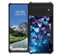 DIGTIALL Case for Google Pixel 10 Pro XL 6.8" Slim Hybrid Acrylic Back+Soft TPU Bumper Shockproof Protective Cover for Pixel 10 Pro XL,Heart of Love