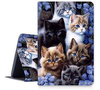 DIGTIALL Case for iPad 10.2 Inch 7th / 8th / 9th Gen (2021/2020/2019), Slim PU Leather Folding Stand Protective Cover Case with Auto Sleep/Wake for iPad 10.2,Cute Cat