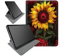 DIGTIALL Case for iPad 10th Generation Case 10.9 inch 2022,360 Degree Rotating Swivel Stand Protective Cover with Auto Wake/Sleep for iPad 10th 10.9",Sunflowers