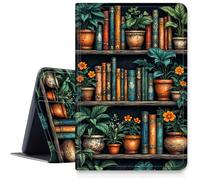 DIGTIALL Case for iPad Air 3 2019 & iPad Pro 10.5 Inch 2017,Ultra Slim PU Leather Smart Cover with Multi-Angle Viewing Stand,Auto Sleep/Wake Protective Folio Shell,Vintage Bookshelf and Greenery