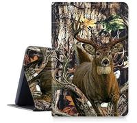 DIGTIALL Case for iPad Air 3 2019 & iPad Pro 10.5 Inch 2017,Ultra Slim PU Leather Smart Cover with Multi-Angle Viewing Stand,Auto Sleep/Wake Protective Folio Shell,Camouflage Deer