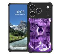 DIGTIALL Case for iPhone 17 Pro 6.3", Slim Hybrid Protective Cover with Hard Acrylic Back & Soft TPU Bumper, Shockproof Anti-Scratch Phone Case for iPhone 17 Pro 6.3",Two Purple Wolves Kissing