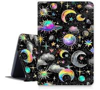 DIGTIALL Case for Kindle Fire HD 8 Tablet (8th/7th/6th Gen, 2018/2017/2016 Release),Slim PU Leather Smart Cover with Multi-Angle Viewing Stand,Auto Sleep/Wake Protective Shell,Colorful Stars Moons