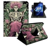 DIGTIALL Case for Kindle Paperwhite 4 10th Gen 6" 2018 Signature Edition, 360° Rotating Stand Cover with Auto Wake/Sleep, PU Leather Protective Shell,Skeleton Tarot Card