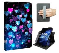 DIGTIALL Case for Kindle Scribe 10.2 Inch (2022/2024 Release), 360° Rotating Multi-Angle Stand Cover with Hand Strap,Auto Sleep/Wake,Heart of Love