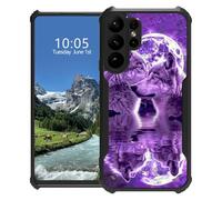 DIGTIALL Case for Samsung Galaxy S26 Ultra, Slim Hybrid Protective Cover with Hard Acrylic Back & Soft TPU Bumper, Shockproof Anti-Scratch Phone Case for Samsung S26 Ultra,Two Purple Wolves Kissing