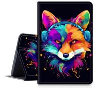 DIGTIALL Case for Samsung Galaxy Tab A 10.1 2019 Model SM-T510 / T515 / T517 Tablet,PU Leather Fold Stand Protective Cover with Auto Sleep/Wake for Samsung Tab A 8.0 2019,Fox Listen Music