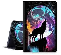 DIGTIALL Case for Samsung Galaxy Tab S7 FE/S8 Plus/S7 Plus 12.4" Tablet,PU Leather Stand Protective Cover with Auto Sleep/Wake for Samsung Tab S8+ 2022/S7 FE 2021/S7 Plus 2020,Moon Wolf