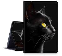DIGTIALL Case for Samsung Galaxy Tab S9 11inch 2023/X710/X716B/X718U/S9 FE 10.9inch Tablet,PU Leather Fold Stand Protective Cover with Auto Sleep/Wake for Samsung S9 Tablet,Black Cat