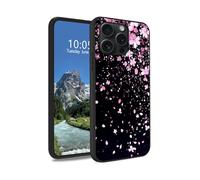 DIGTIALL Cherry Blossoms Glittery Case for iPhone 15 Pro Max 6.7", Slim Soft TPU Silicone Protective Cover, Anti-Slip Grip & Shockproof Design for iPhone 15 Pro Max 6.7"