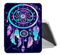 DIGTIALL Clear Case for iPad Air 11 2024/2025/Air 4th 5th 10.9"/iPad Pro 11 2022/2021/2020/2019/2018 with Pencil Holder Folding Y Shape Stand Designed Cover,Auto Wake/Sleep,Rainbow Dream Catcher