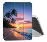 DIGTIALL Clear Case for iPad mini 7 A17 Pro 2024/ iPad mini 6 2021 8.3 Inch with Pencil Holder Folding Y Shape Stand Designed Cover,Auto Wake/Sleep,Beautiful Sunset