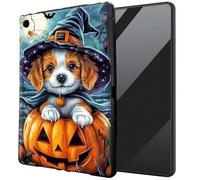 DIGTIALL for 8.0" Kindle Fire HD 8 Tablet (8th/7th/6th Generation, 2018/2017/2016) TPU Case - Ultra-Thin Protective Cover Shockproof Protection Cover,Dog Wearing Witch Hat Pumpkin