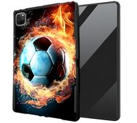 DIGTIALL for iPad Air 13 inch M3 2025 & 2024 M2 /iPad Pro 12.9 Inch 2022/2021/2020 TPU Case - Ultra-Thin Protective Cover Shockproof Protection Cover,Fire Football