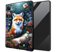 DIGTIALL for iPad Air 13 inch M3 2025 & 2024 M2 /iPad Pro 12.9 Inch 2022/2021/2020 TPU Case - Ultra-Thin Protective Cover Shockproof Protection Cover,Fox in Flowers