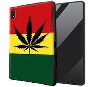 DIGTIALL for iPad Air 3rd Generation 2019/iPad Pro 10.5 Inch 2017/iPad 7 10.2 2019/2020 iPad 9 2021 TPU Case - Ultra-Thin Protective Cover Shockproof Protection Cover,Rastafarian Flag with Leaf