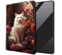 DIGTIALL for iPad mini 5 Generation 2019/ Mini 4 3 2 1 7.9" TPU Case - Ultra-Thin Protective Cover Shockproof Protection Cover for iPad mini 5 4 3 2 1,White Cat Flower