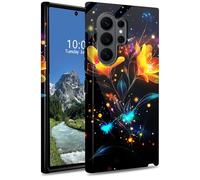 DIGTIALL for Samsung Galaxy S26 Ultra 6.9" Phone Case Dual Layer Hybrid Hard PC & Silicone Protective Heavy Duty Shockproof Protective Cover for Samsung Galaxy S26 Ultra,Flowers With Glowing Fireflies