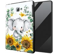 DIGTIALL for Samsung Galaxy Tab A 10.1 2016 SM-T580 T585 T587 TPU Case - Ultra-Thin Protective Cover Shockproof Protection Cover,Baby Elephant Sunflower