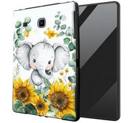 DIGTIALL for Samsung Galaxy Tab E 9.6 T560 T560NU T560NZ T567 TPU Case - Ultra-Thin Protective Cover Shockproof Protection Cover,Baby Elephant Sunflower