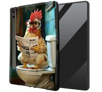 DIGTIALL for Samsung Galaxy Tab S6 10.5" 2019 (Model SM-T860/T865/T867) TPU Case - Ultra-Thin Protective Cover Shockproof Protection Cover,Chicken with Glasses