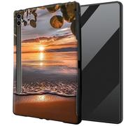 DIGTIALL for Samsung Galaxy Tab S8 Plus 2022/S7 FE 2021/S7 Plus 2020 12.4-Inch TPU Case - Ultra-Thin Protective Cover Shockproof Protection Cover,Sunset Beach The Sunset