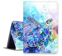 DIGTIALL L Case for Samsung Galaxy Tab A 10.1 2019 Model SM-T510 / T515 / T517 PU Leather Smart Cover with Auto Sleep/Wake Function Dream Catcher Purple Flowers