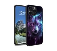DIGTIALL Purple Wolf Case for iPhone 14 Pro Max 6.7", Slim Soft TPU Silicone Protective Cover, Anti-Slip Grip & Shockproof Design for iPhone 14 Pro Max 6.7"