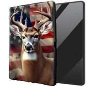 DIGTIALL TPU Back Case for Samsung Galaxy Tab A 8.4 2020 Model SM-T307 Tablet,Black Ultra-Thin Soft TPU Protection Cover for Samsung Tab SM-T307 Tablet,Flag Deers