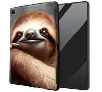 DIGTIALL TPU Back Case for Samsung Galaxy Tab A7 Lite 8.7 Inch 2021 (SM-T220/T225) Tablet,Black Ultra-Thin Soft TPU Protection Cover for Samsung Tab A7 Lite Tablet,Cute Sloth