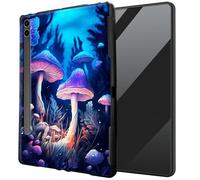 DIGTIALL TPU Back Case for Samsung Galaxy Tab S8 Plus 2022/S7 FE 2021/S7 Plus 2020 12.4 Inch Tablet,Black Ultra-Thin Soft TPU Protection Cover for Samsung Tab S7 FE Tablet,Colorful Mushrooms