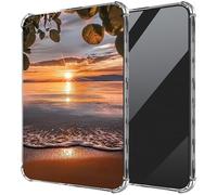 DIGTIALL Ultra-Thin Clear TPU Case for 6.8" Kindle Paperwhite 11th Generation 2021 and Signature Edition Transparent Anti-Slip Shockproof Protection Cover,Sunset Beach The Sunset