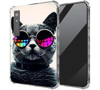 DIGTIALL Ultra-Thin Clear TPU Case for Boox Palma 2 6.13"/for Boox Palma E-Book Transparent Anti-Slip Shockproof Protection Cover,Cool Cat