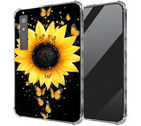 DIGTIALL Ultra-Thin Clear TPU Case for Boox Palma 2 6.13"/for Boox Palma E-Book Transparent Anti-Slip Shockproof Protection Cover,Yellow Sunflower Butterflies