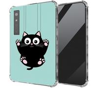 DIGTIALL Ultra-Thin Clear TPU Case for Boox Palma 2 6.13"/for Boox Palma E-Book Transparent Anti-Slip Shockproof Protection Cover,Cute Cartoon Black Cat