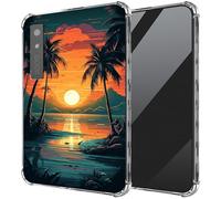 DIGTIALL Ultra-Thin Clear TPU Case for Boox Palma 6.13"/for Boox Kant/for Boox Kant 2 E-Book Transparent Anti-Slip Shockproof Protection Cover,Tropical Palm Tree